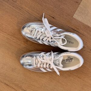 Adidas Silver Sambas Sneakers